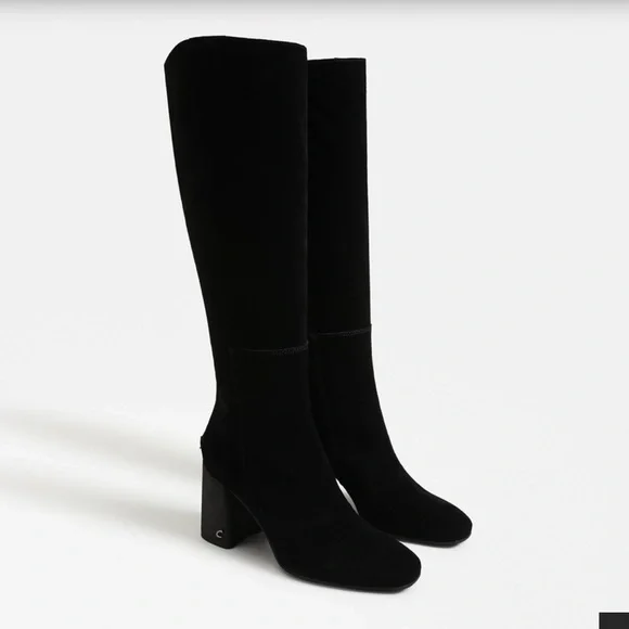 Sam Edelman Black Heeled Boots - Picture 1 of 10
